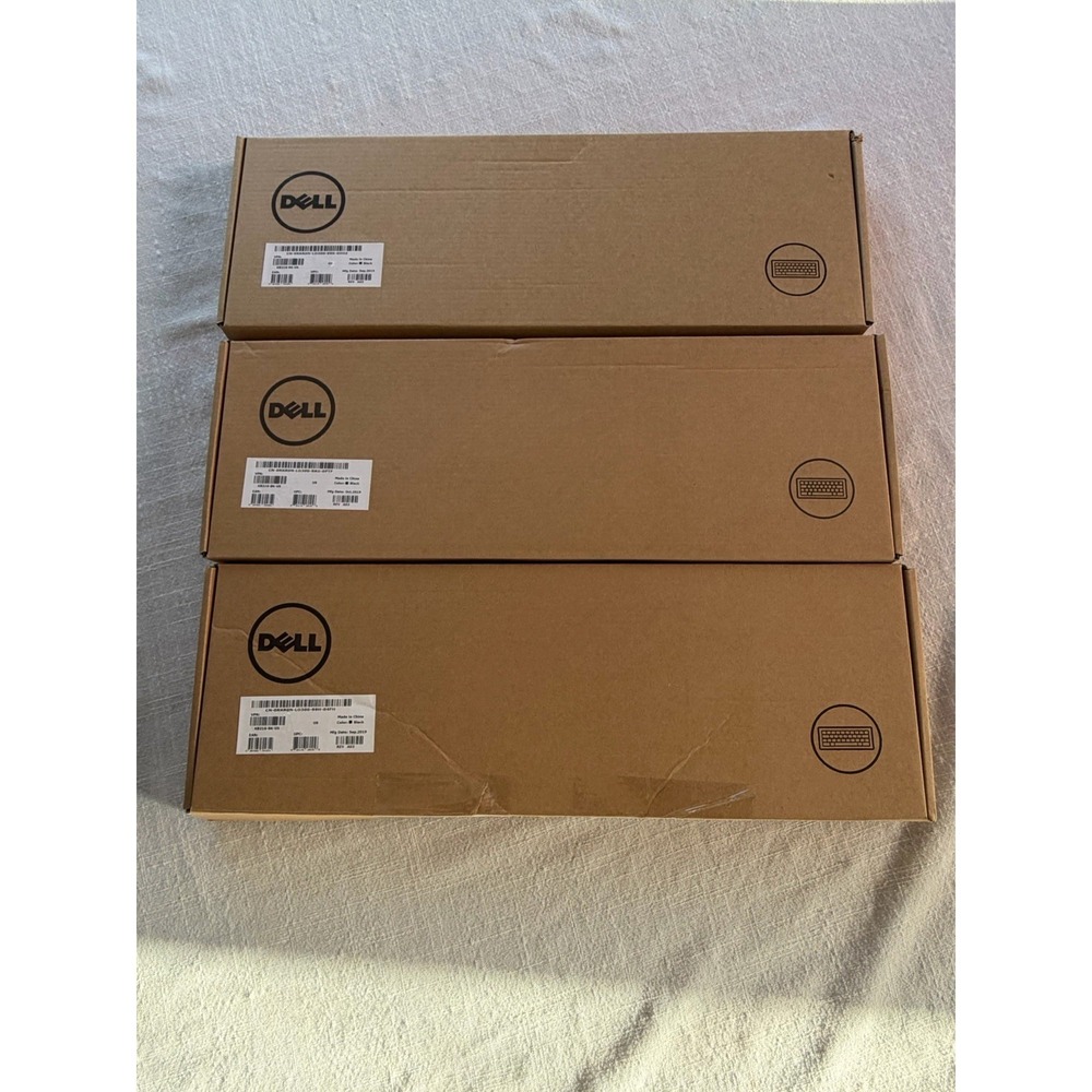 Dell KB216-BK-US USB Wired Keyboard Lot of 3 Full Size NEW